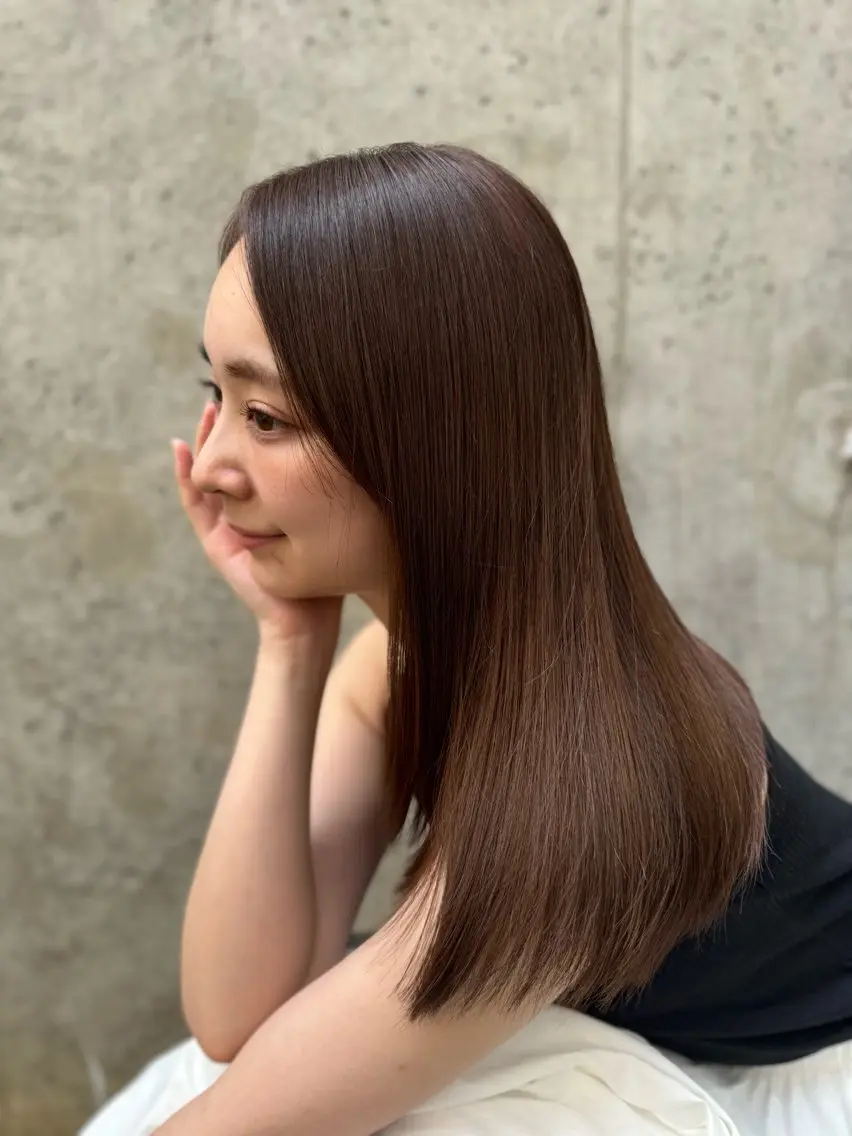 ✨似合わせカット＋髪質改善ストレート＋髪質改善水素カラー＋トリートメント✨の写真