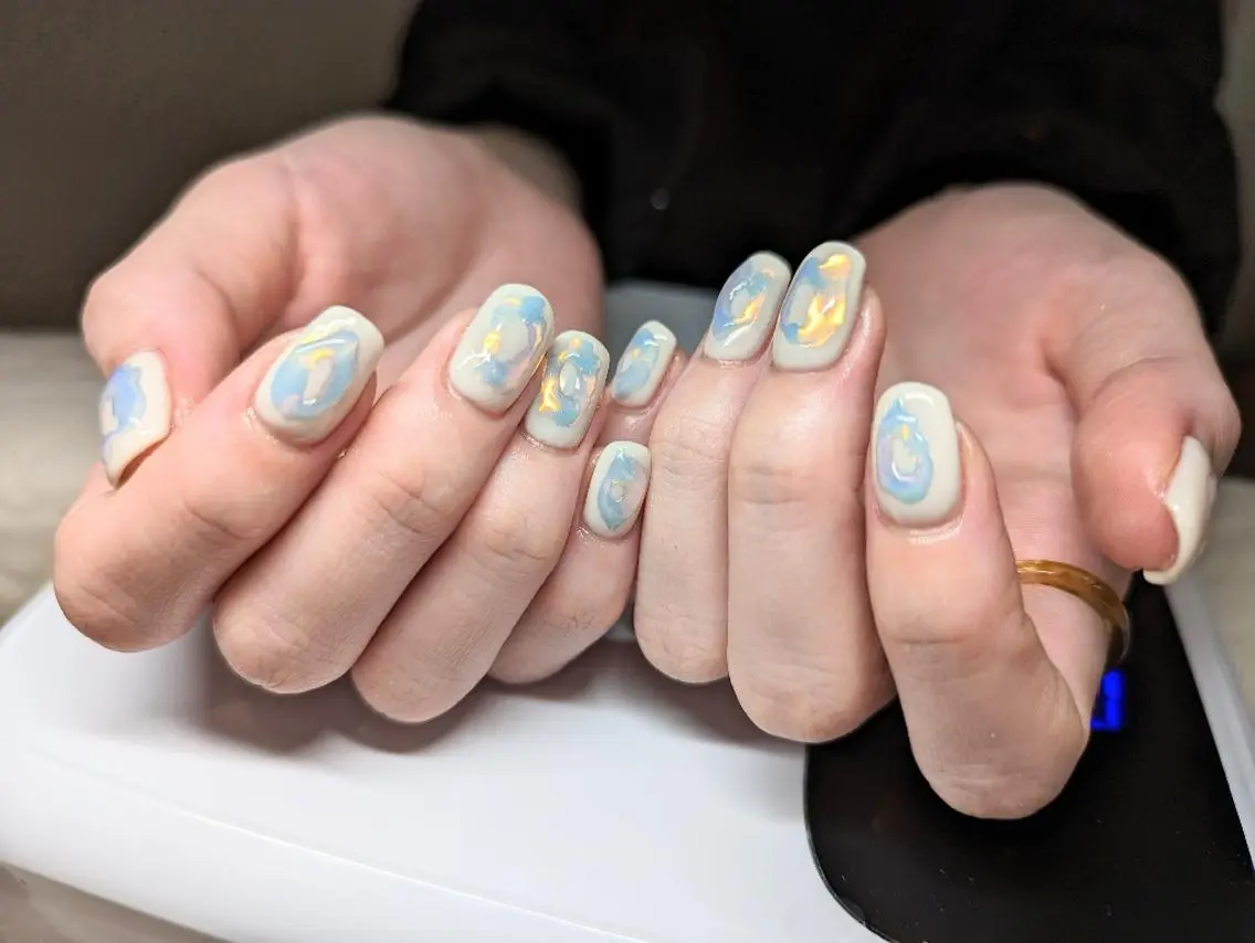 ネイル 氷ネイル・うるうるネイル VIBLISS福岡店 yurichanのネイルデザイン