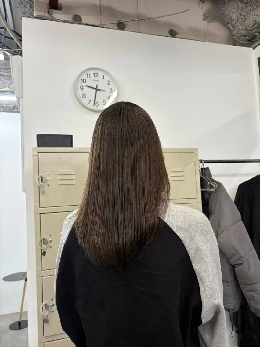ロング パーマ カット ヘアカラー 縮毛矯正 パーマ×透明感カラー MIOのヘアスタイル