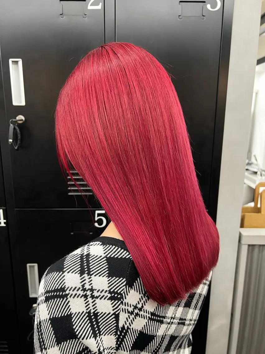 ロング カラー レッドカラー カット ヘアカラー 透明感カラー特化🫧 🦋栗原🦋のヘアスタイル