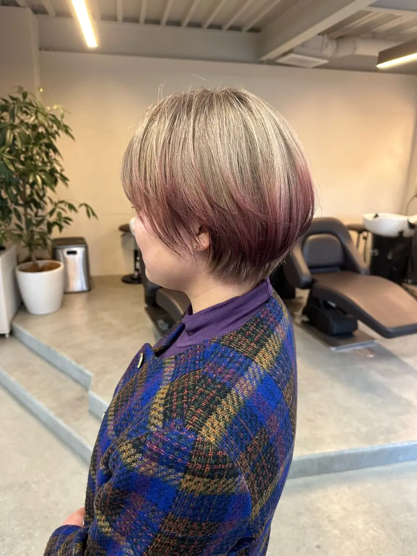 ショート カラー ハイトーン×似合わせ 🌱中川慎之介のヘアスタイル