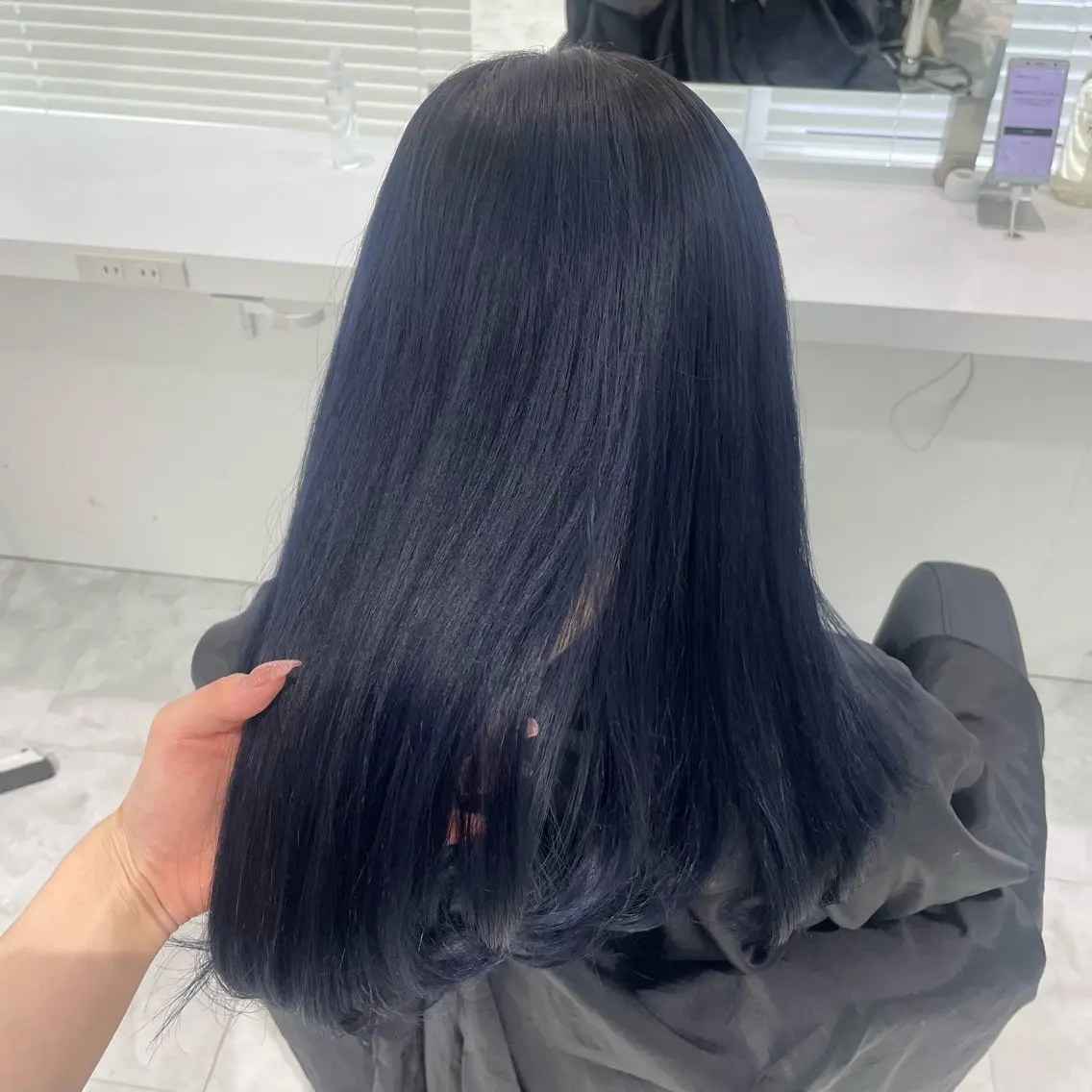 ロング カラー ヘアアレンジ 🎀RIN🎀 縮毛矯正×暗髪‎🤍のヘアスタイル