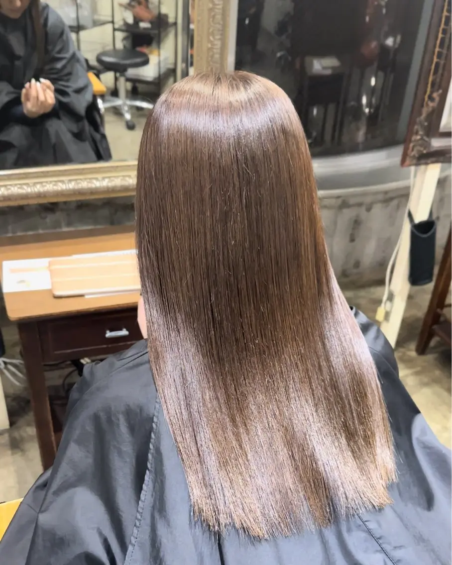 ロング 🔥コテ巻き風 ボブパーマ🔥のヘアスタイル