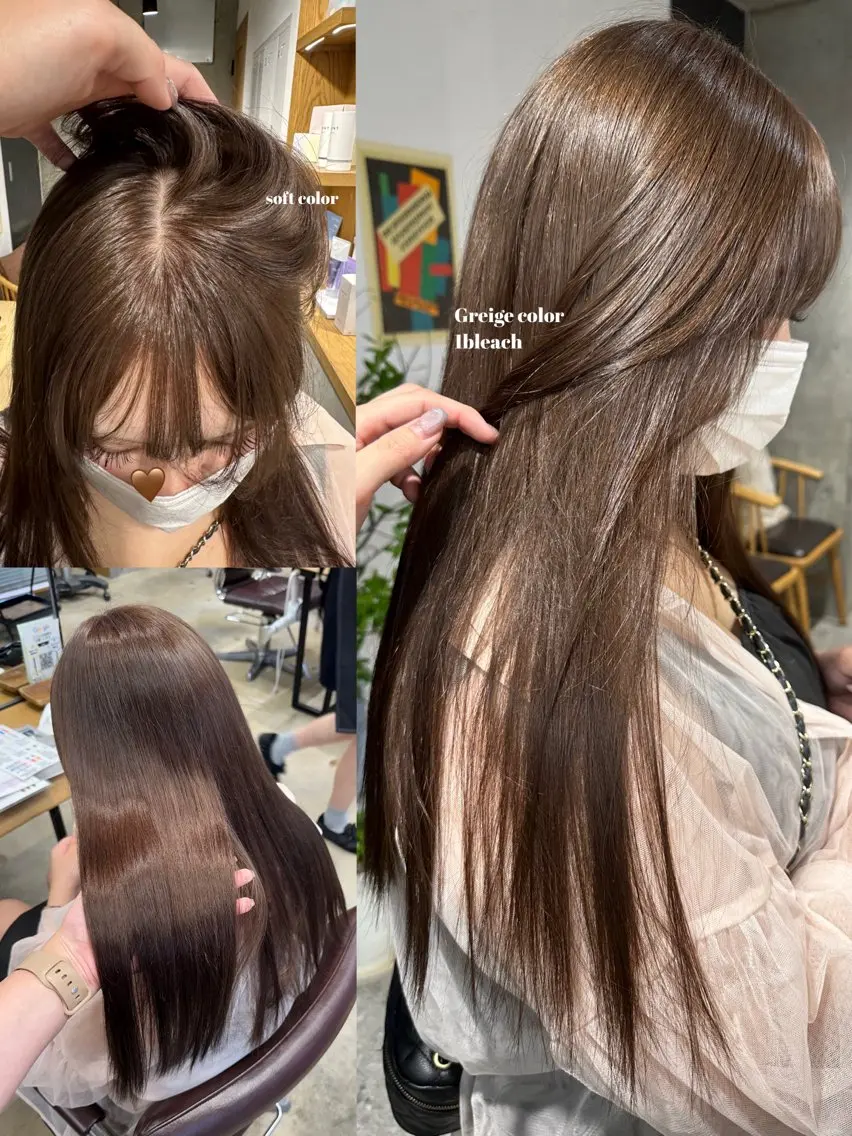 ミディアム カット ヘアカラー ︎🤎W color MIYU‎🤎のヘアスタイル