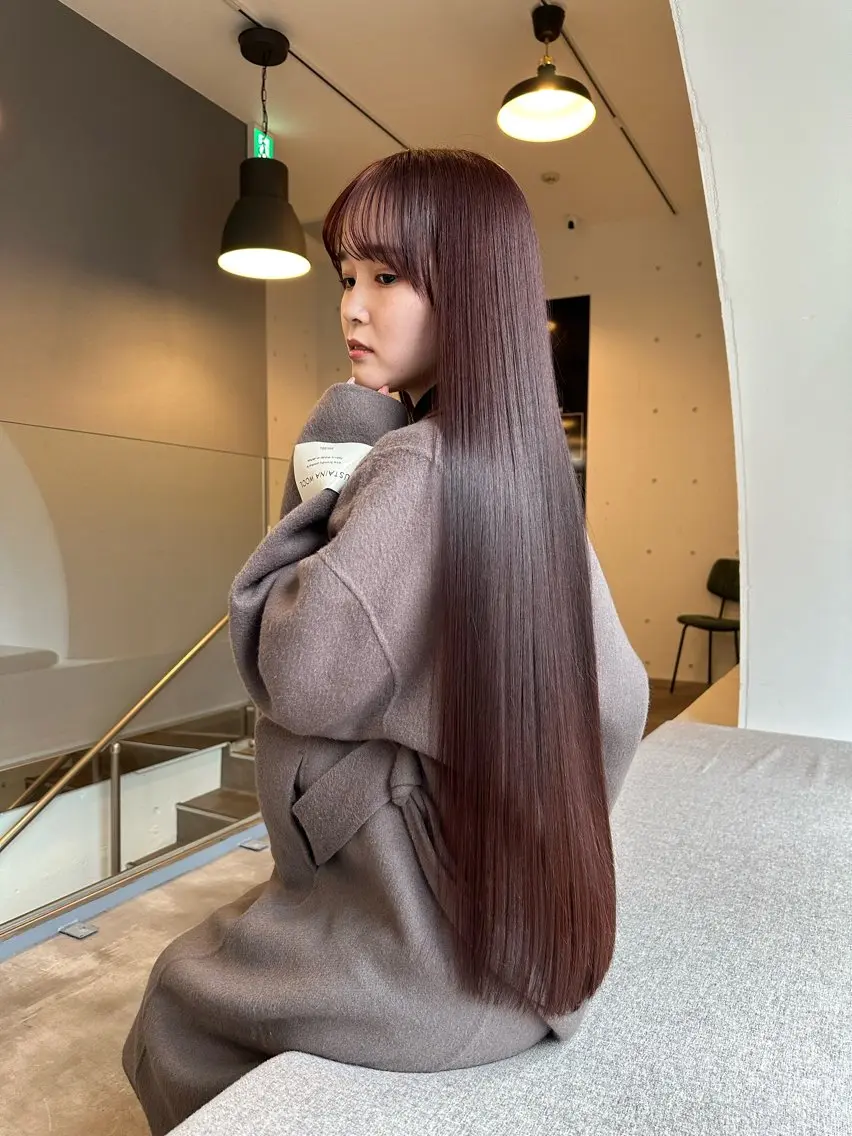 ロング カラー タッセルボブ髪質改善 縮毛矯正/ヒロキのヘアスタイル