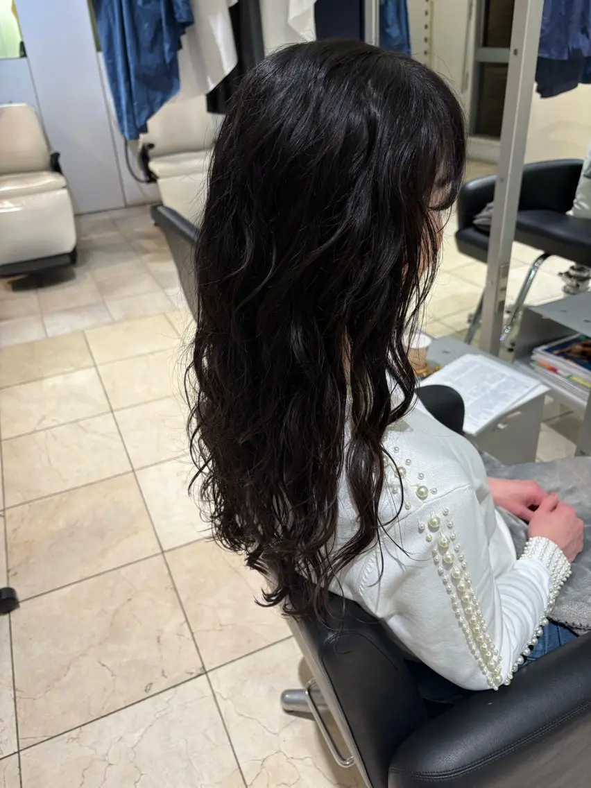 ロング パーマ ハイレイヤー レイヤーカット ロング ショートカット/ カラーARAI🫧のヘアスタイル