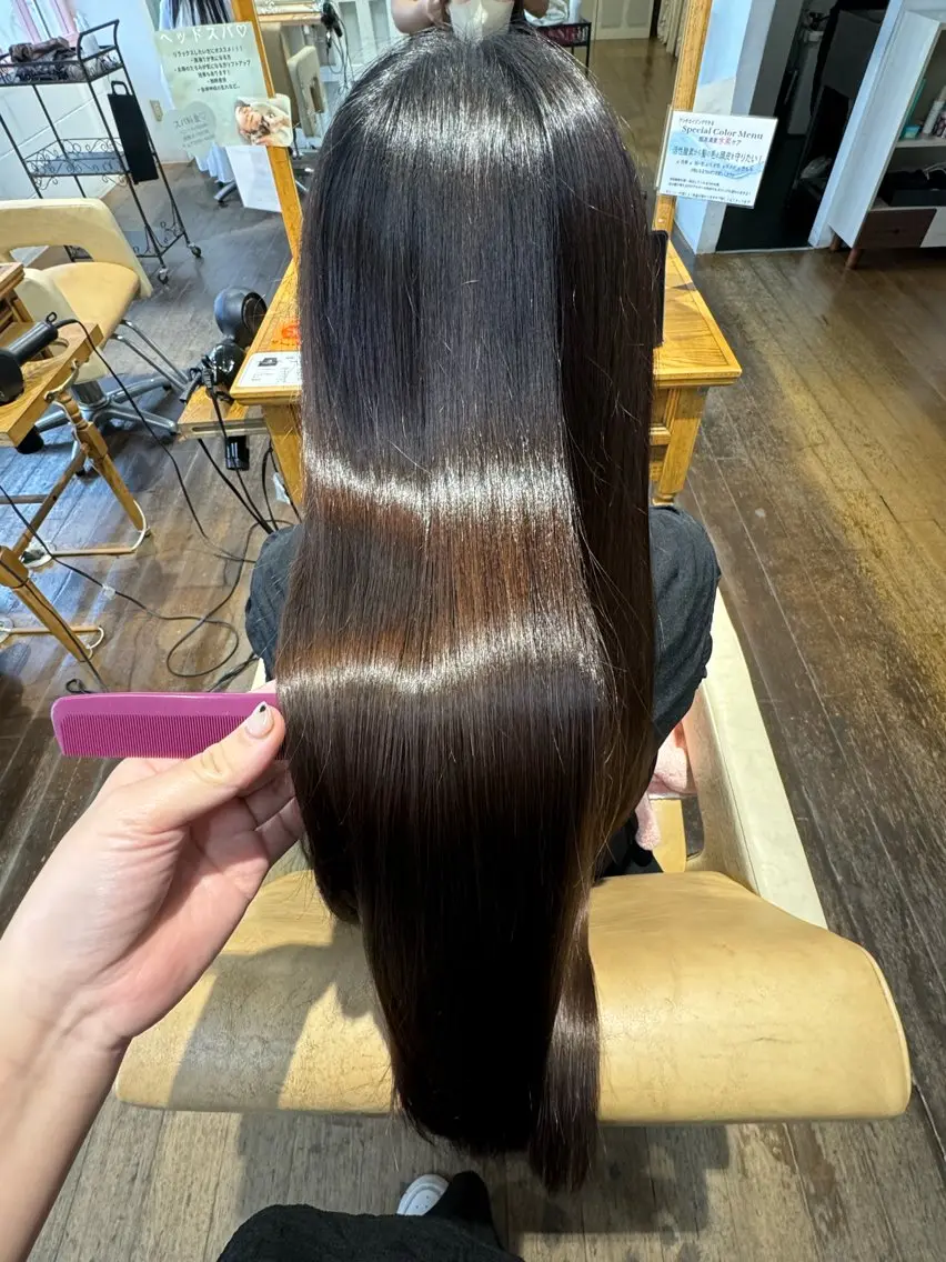 ロング ヘアカラー トリートメント 鎌田 美紗希のヘアスタイル