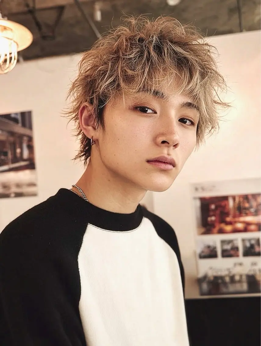メンズ メンズバレイヤージュ メンズブリーチ メンズハイライト メンズインナーカラー メンズ韓国風 カット ヘアカラー パーマ 髪質改善/レイヤー/ ショート/koshiのヘアスタイル