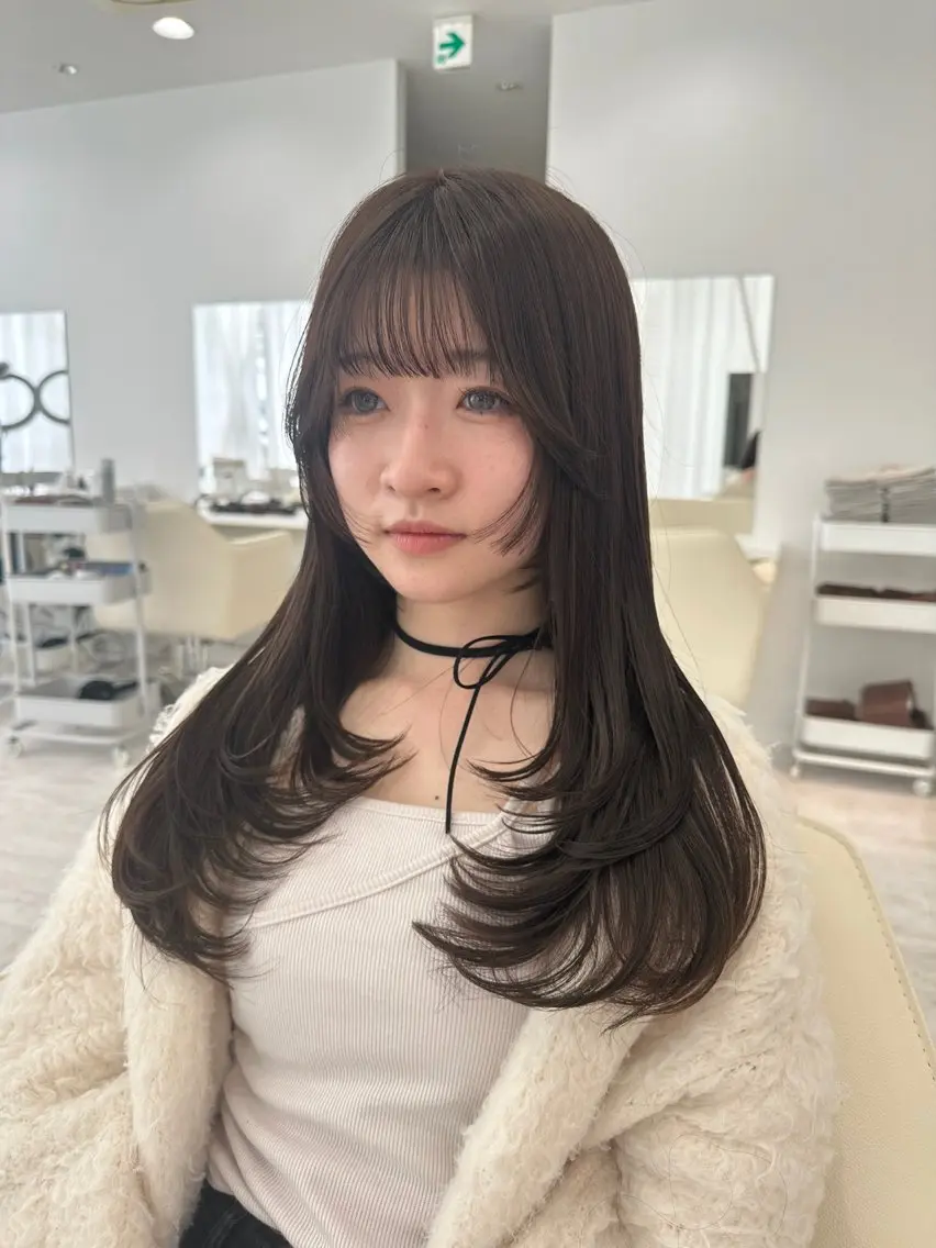 ロング ウルフカット 髪質改善🫧美髪矯正 🤍Yuiのヘアスタイル