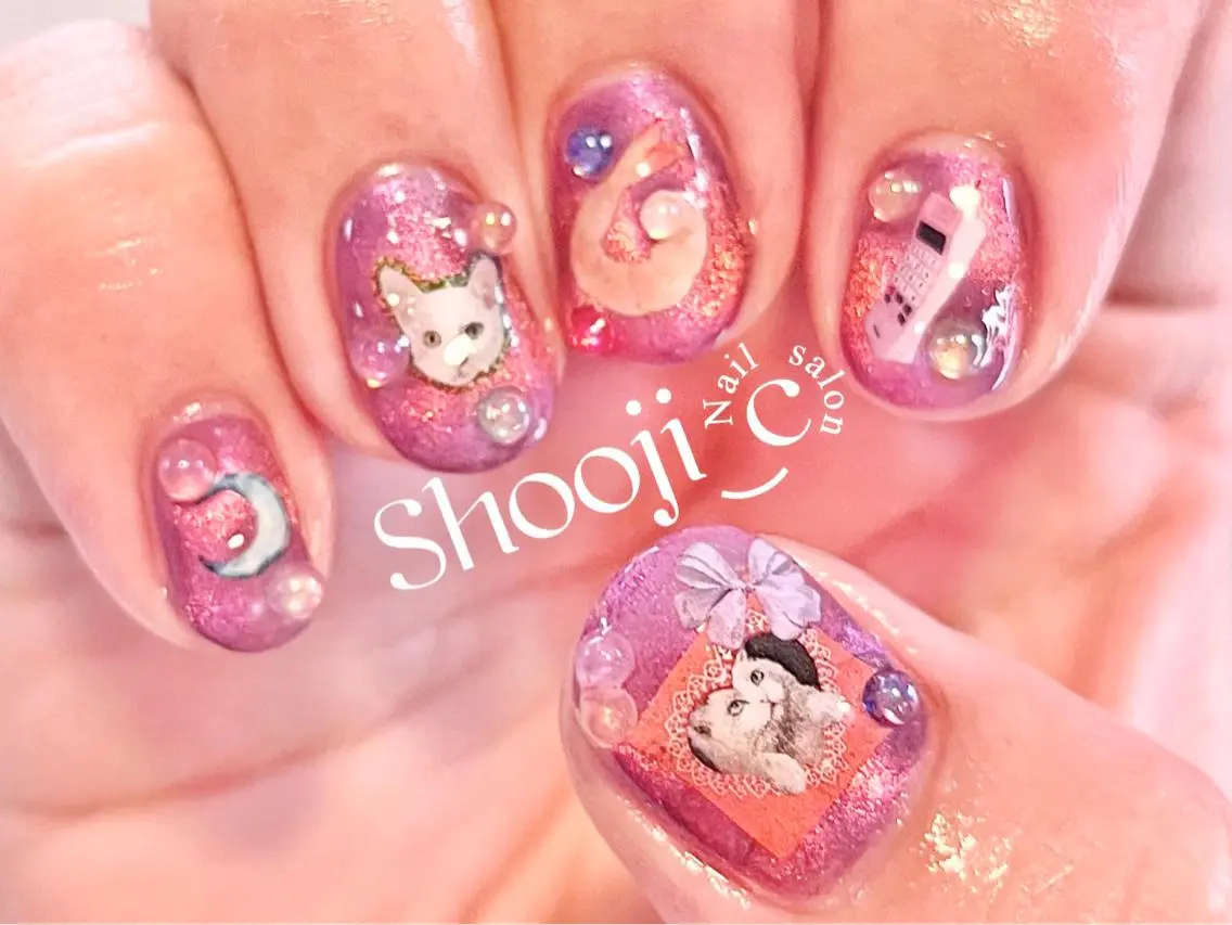 ネイル アートネイル 長さ出し ジェルネイル マグネットネイル スカルプネイル Shooji_c Nail salonのネイルデザイン