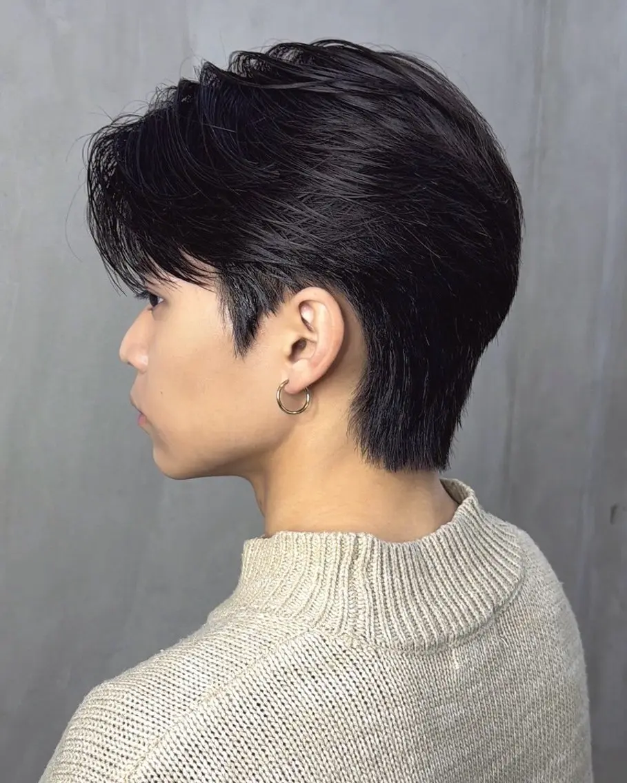 ショート レイヤーカット メンズカット/パーマ スギウラ　ヒサヤのヘアスタイル