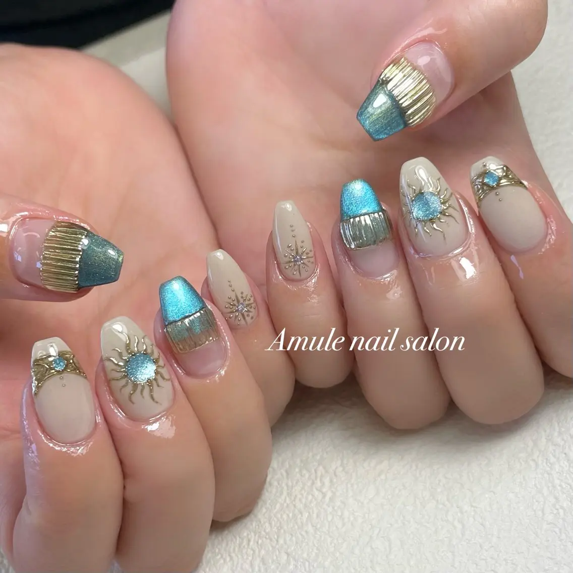 ネイル フラッシュネイル マグネットネイル 持ち込み ハンドネイル Amule nailsalonのネイルデザイン
