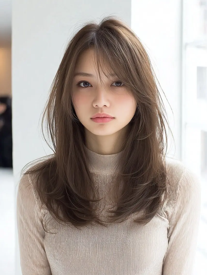 ロング カラー ヘアカラー 韓国×艶ハイトーンが かわいい✨️リオ🍒のヘアスタイル