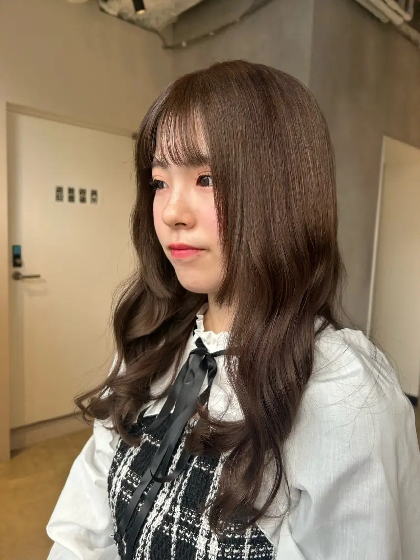 カット+透明感アップ🧚♀️ブリーチなしダブルカラー+ハホニコトリートメント🐝しっとりダメージケアの写真