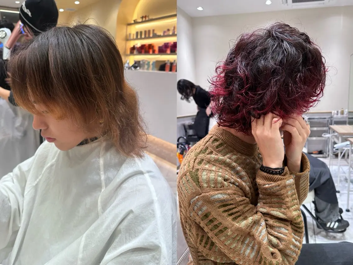 メンズ 学生カット+カラー🫧👼8800円の写真