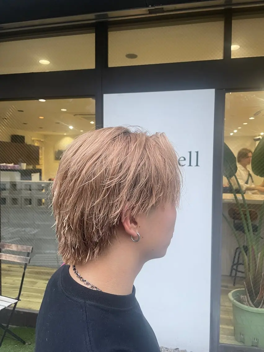 メンズ センターパート メンズ韓国風 カット 宅原 陸翔のヘアスタイル
