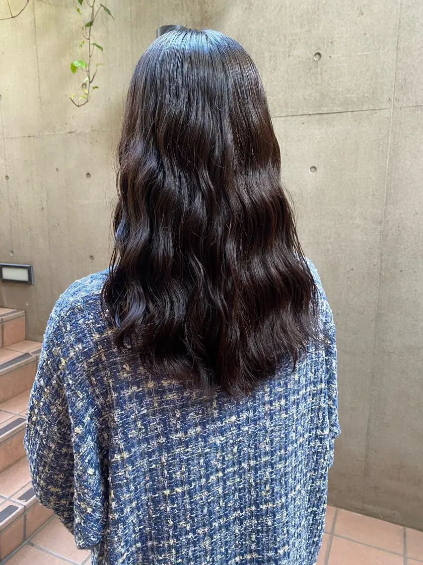 セミロング カット パーマ トリートメント 大人可愛い♡コテ巻き パーマ🌼杉田 萌恵のヘアスタイル
