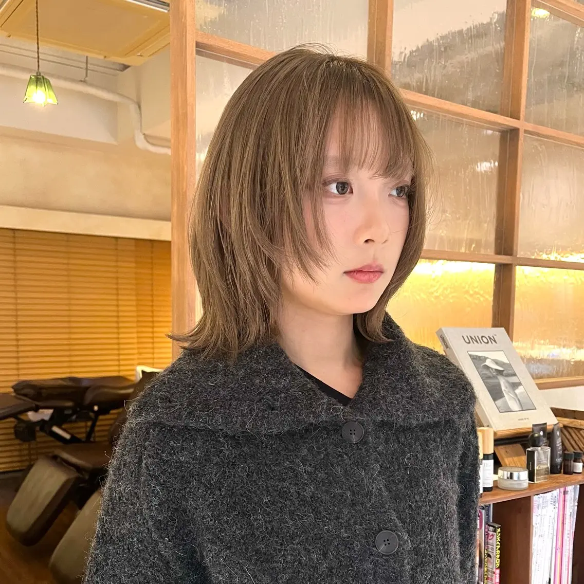 ミディアム カラー ブリーチ ブラウンカラー 透明感カラー ダブルカラー ナチュラルブラウン 🌿パーマ/ ナチュラル/蒼真🍃のヘアスタイル