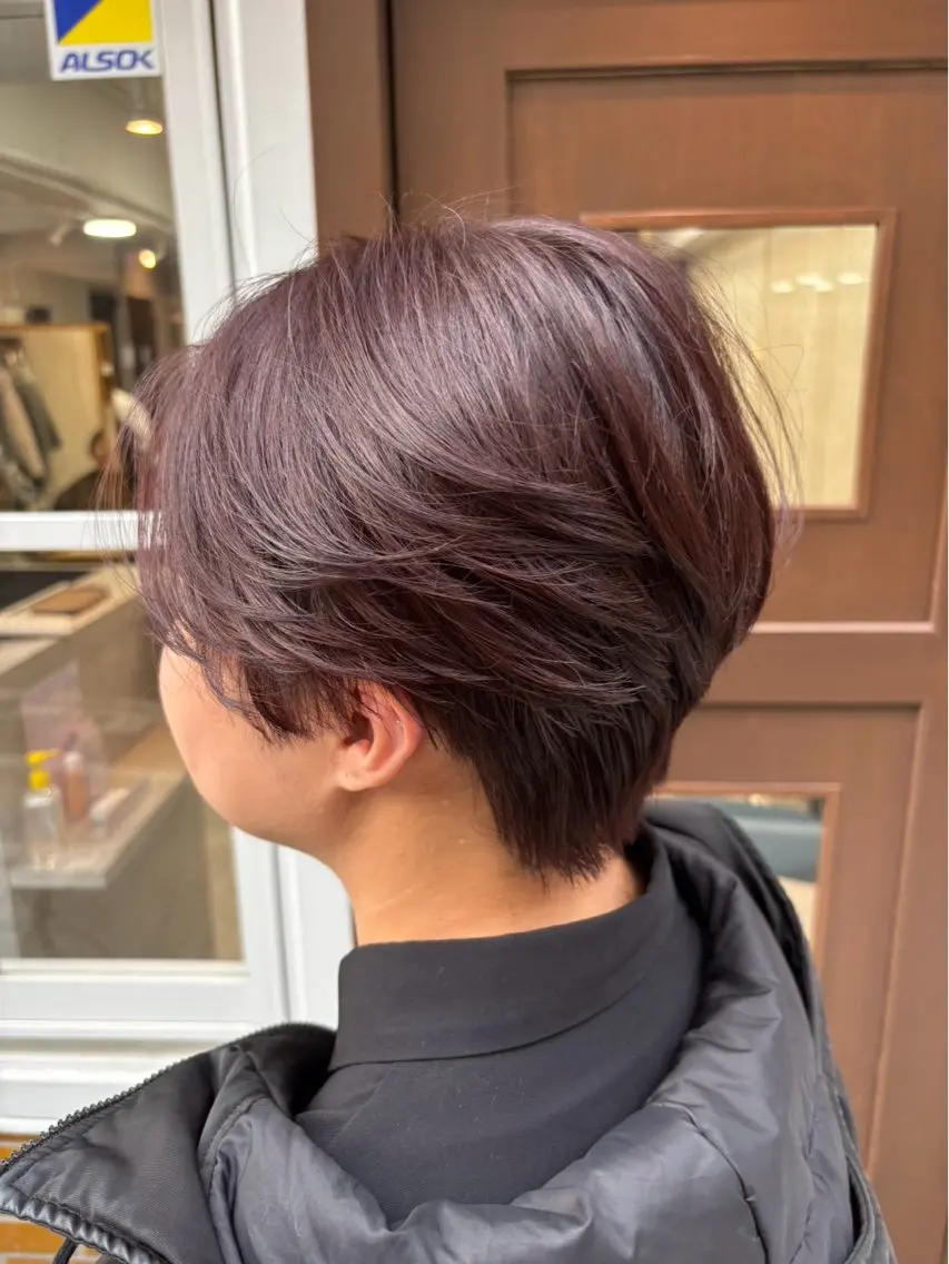 ショート 暖色カラー💞 菊地しおんのヘアスタイル