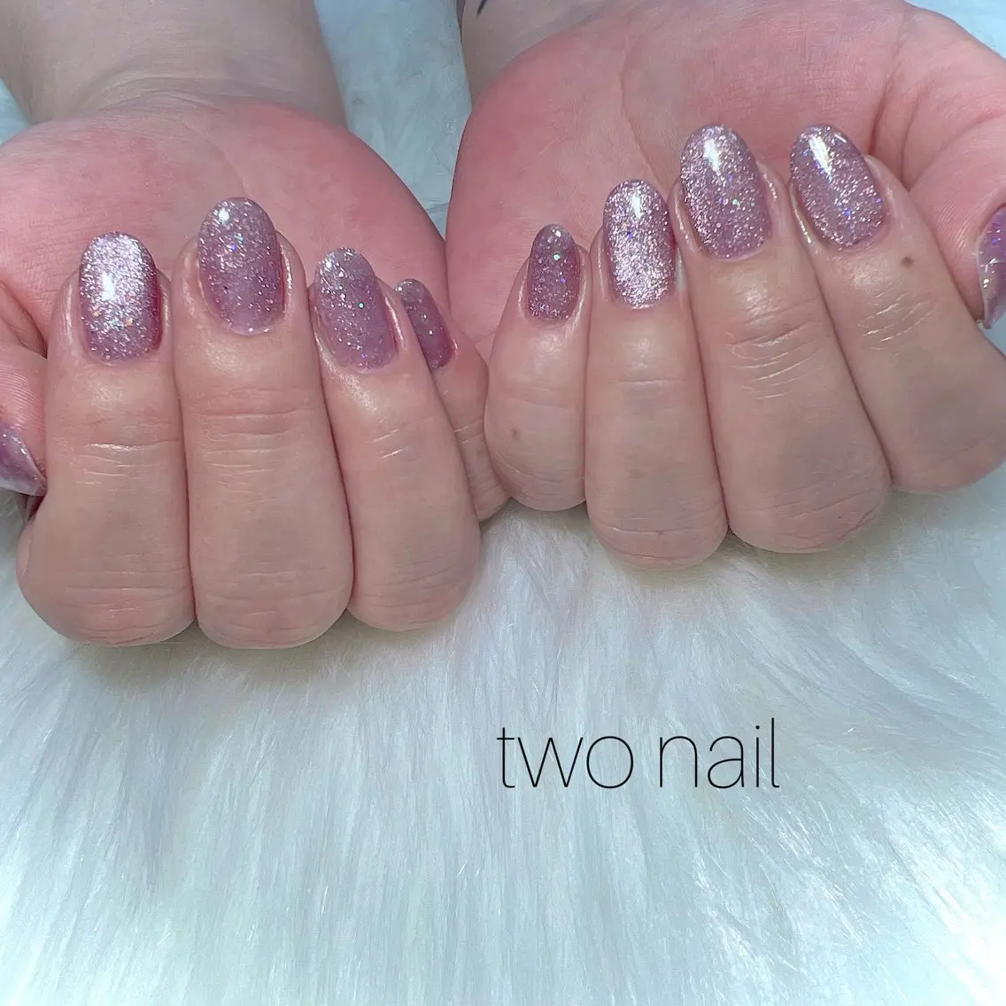 ネイル キラキラネイル ラメ(グリッター) マグネットネイル ネイルチップ ホワイト ハンドネイル two nailのネイルデザイン