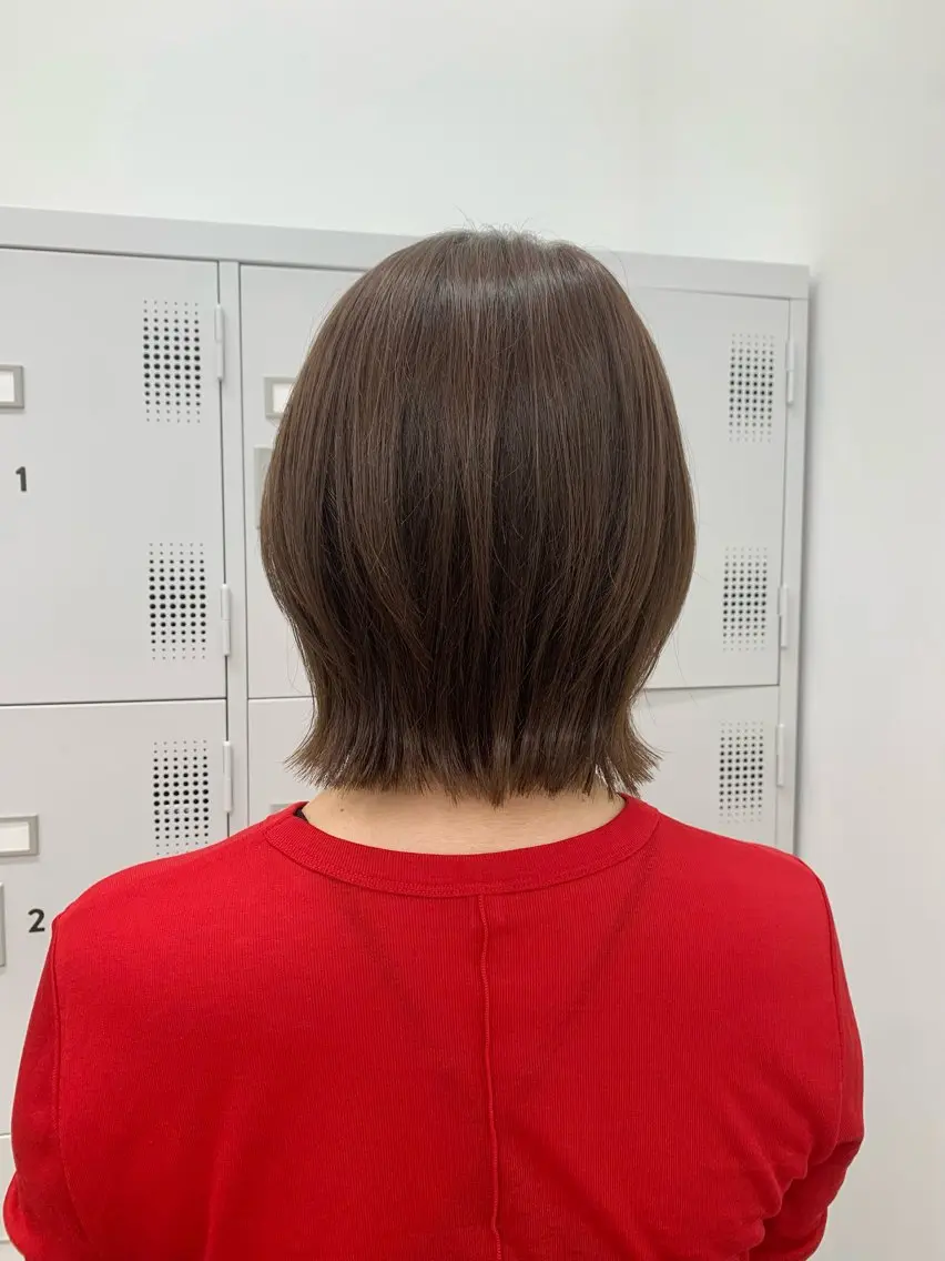 ショート カラー ボブレイヤー ベージュカラー ボブ レイヤーカット カット ヘアカラー ヘッドスパ 本格ヘッドスパ🌿 ×ヘア　佐藤のヘアスタイル