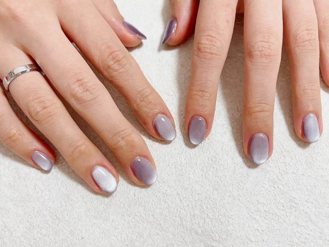 ネイル ジェルネイル マグネットネイル メンズネイル パラジェル 春ネイル kiki nail たまプラーザのネイルデザイン