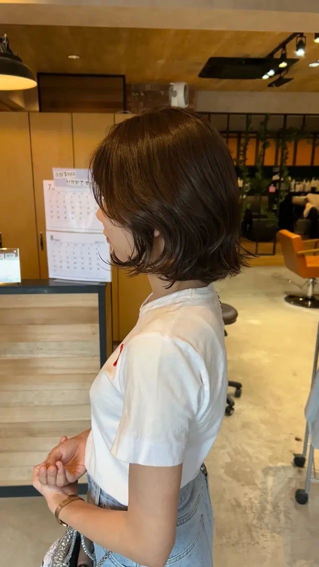 ショート 切りっぱなしボブ ボブ 中野 こころのヘアスタイル