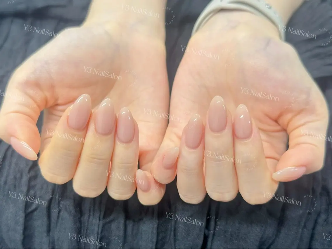 ネイル オフィスネイル ワンカラーネイル ピンク シンプルネイル ハンドネイル Y3 NailSalonのネイルデザイン