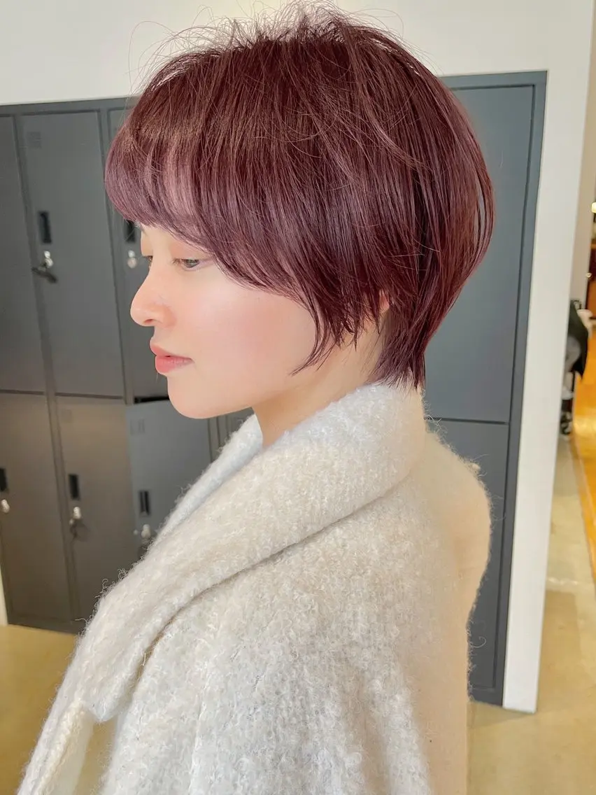 ショート カラー ブラウンカラー ピンクカラー ピンクブラウン ショートヘア カット ヘアカラー ショートヘア💫 ハイトーン西田拓馬のヘアスタイル