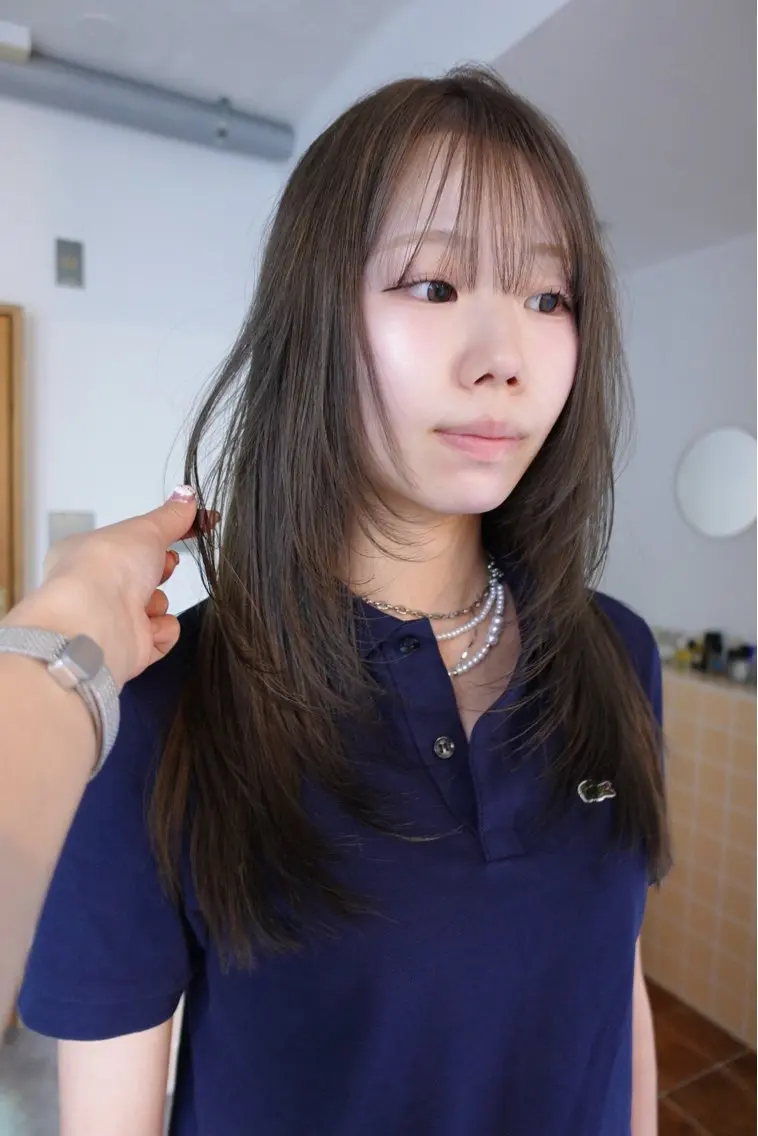 セミロング カラー カット ヘアカラー トリートメント sakura🌸 レイヤー/韓国ヘアのヘアスタイル