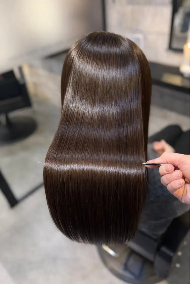 ロング カット ヘアカラー トリートメント 👑髪質改善カラー 中垣斗希のヘアスタイル
