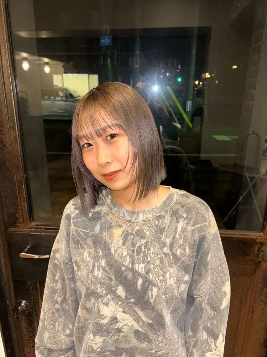 カラー グレージュ ヘアカラー fleurdelis ୨୧ AOIのヘアスタイル