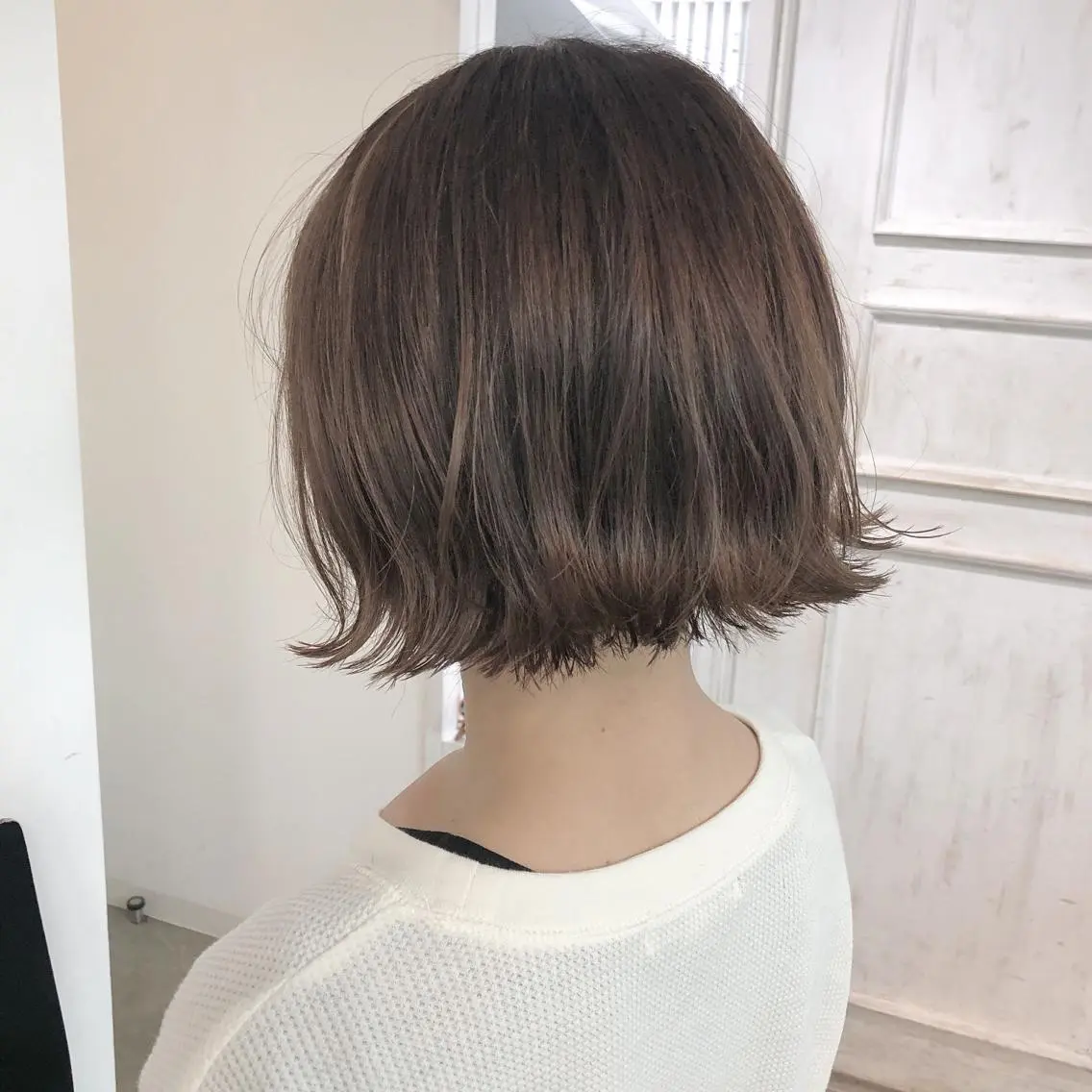 ショート カラー ヘアアレンジ 透明感カラー ハイライトカラー ボブ ハイライト 榎園 由美のヘアスタイル