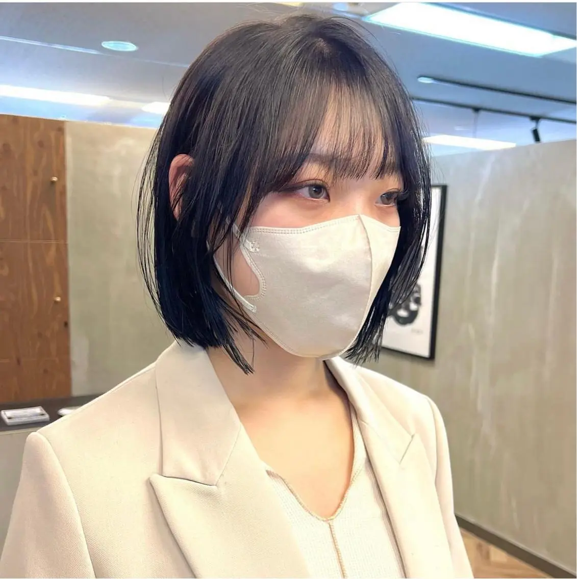 ショート カラー パーマ ヘアアレンジ メンズ キッズ ネイル マツエク・マツパ アイブロウ ボブ スクエアネイル 前川 朋香のヘアスタイル