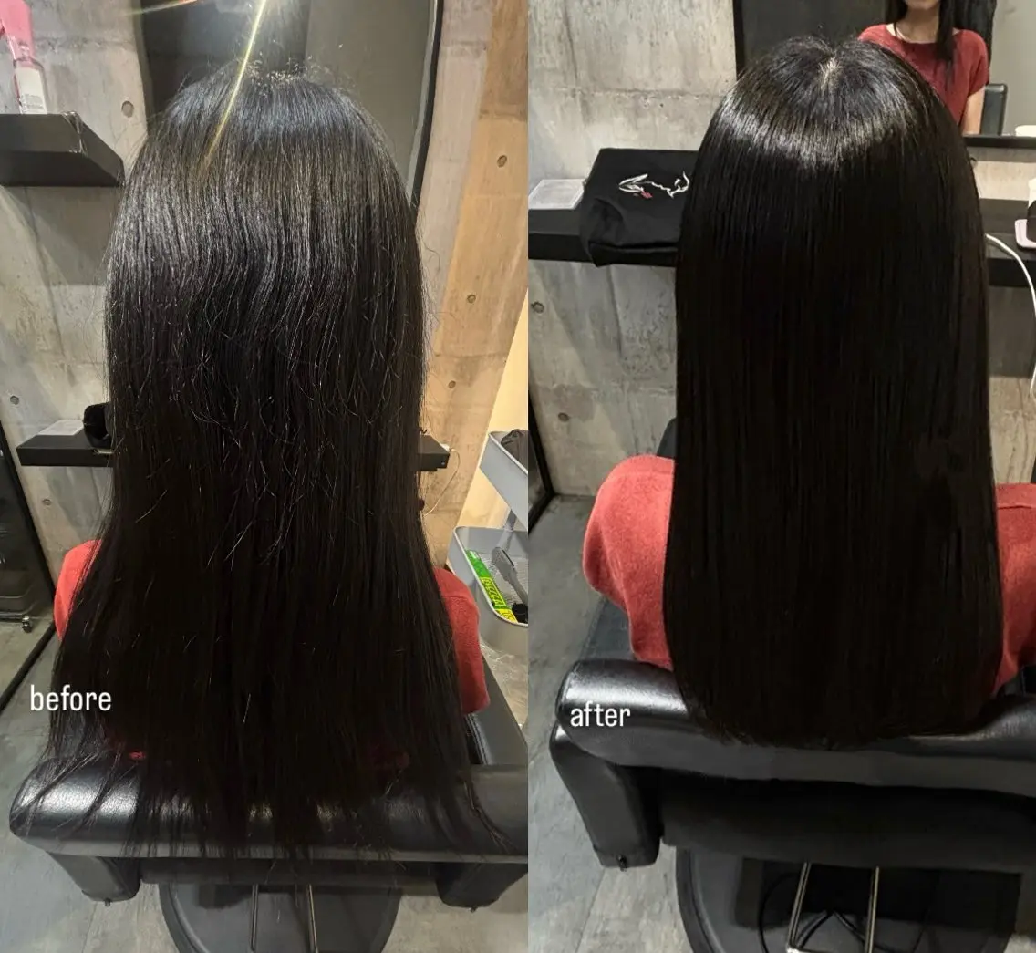ロング カット 縮毛矯正 .ˬ.☁️ྀི森本 怜奈ฅ⌯ ·̫ ⌯^のヘアスタイル