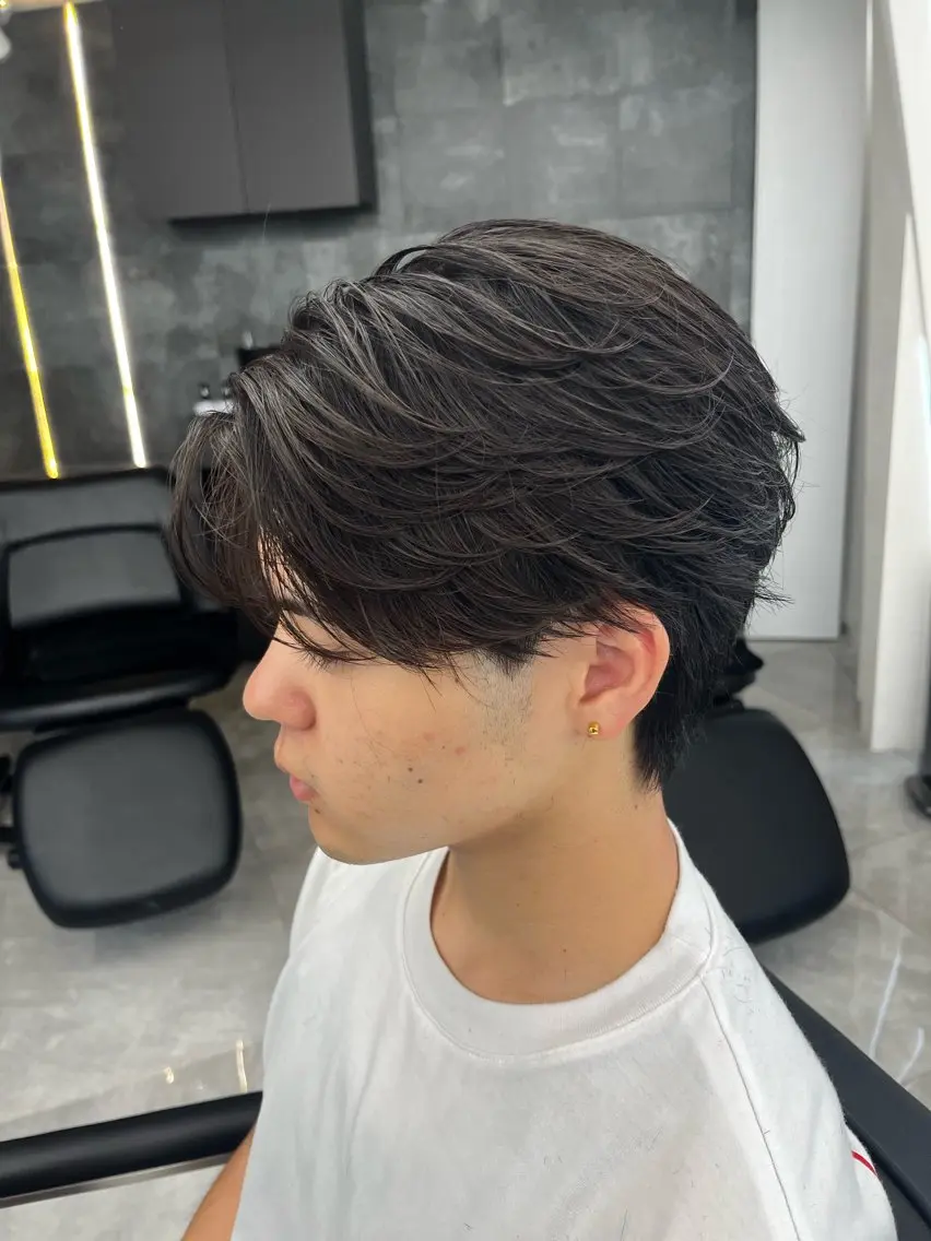 ショート 韓国風ヘア カット パーマ メンズカット パーマ／稲葉のヘアスタイル