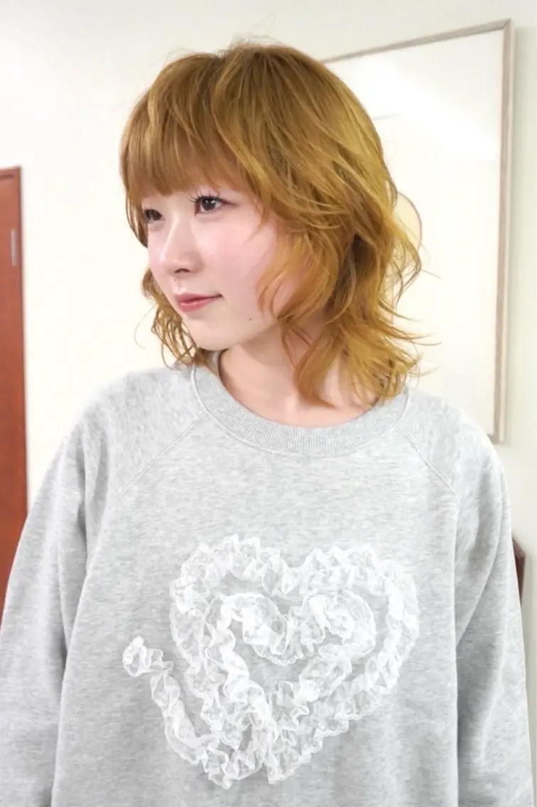 ミディアム カラー カット ヘアカラー トリートメント 小林 美咲のヘアスタイル