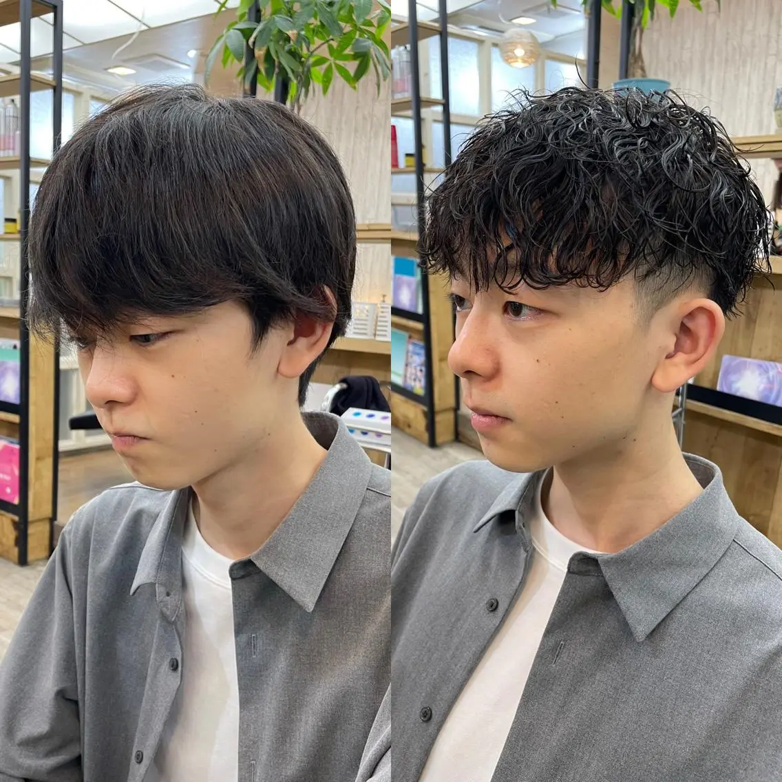 ショート パーマ メンズ HIKARU副店長/ ✨️髪質改善のヘアスタイル