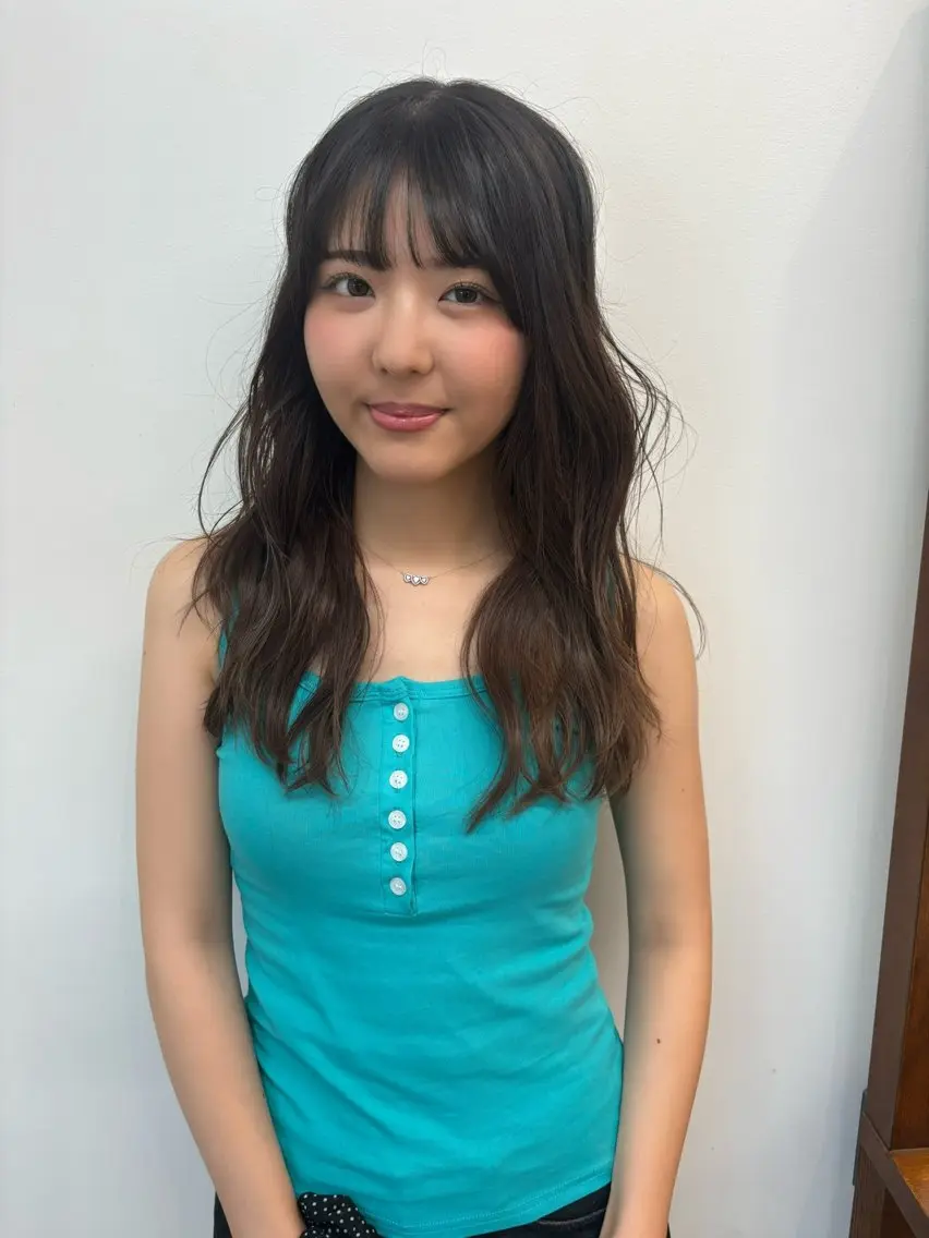 セミロング みぞぐち じゅりのヘアスタイル