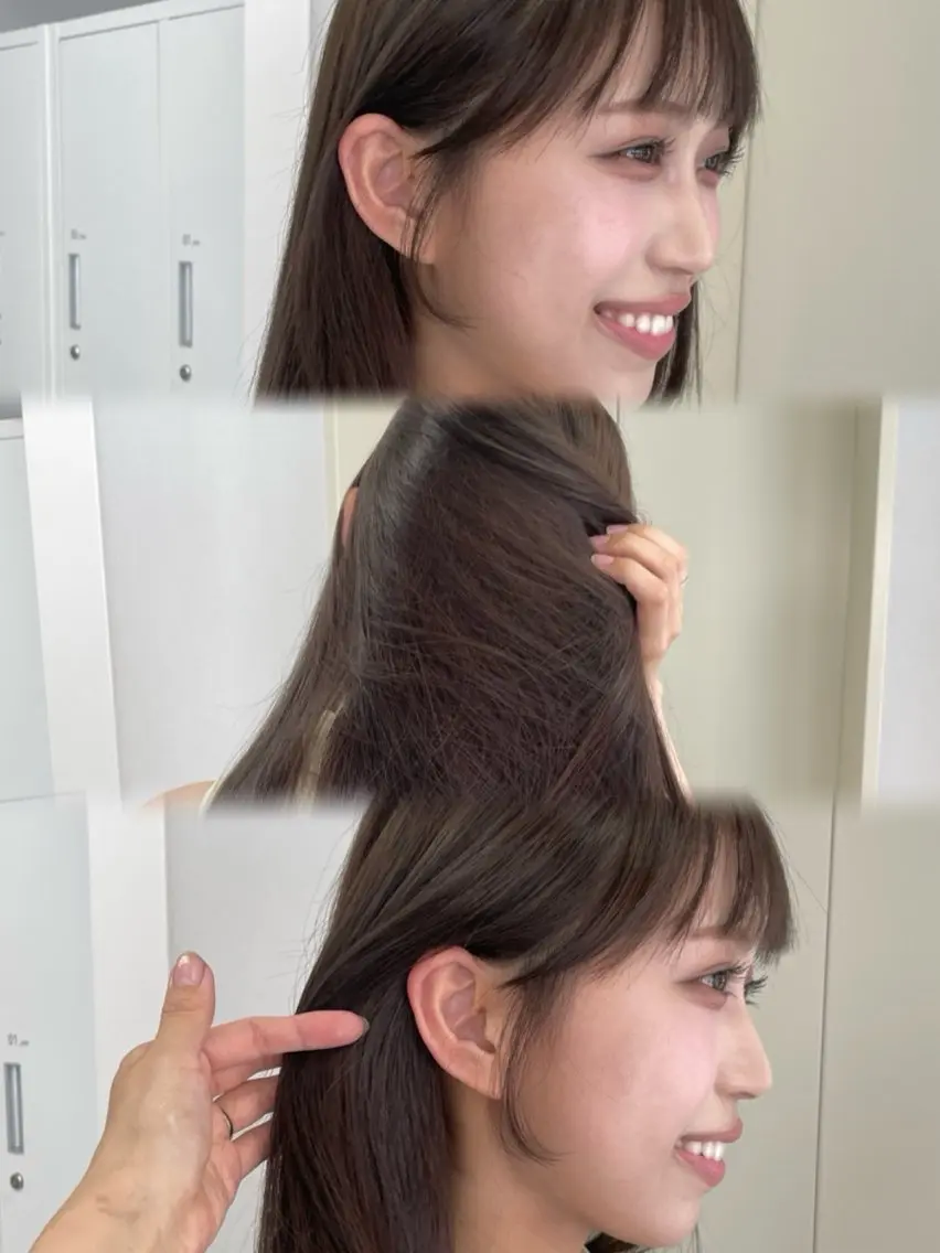 ロング 顔周りカット ブリーチなし透明感 🪄aoi🤎のヘアスタイル