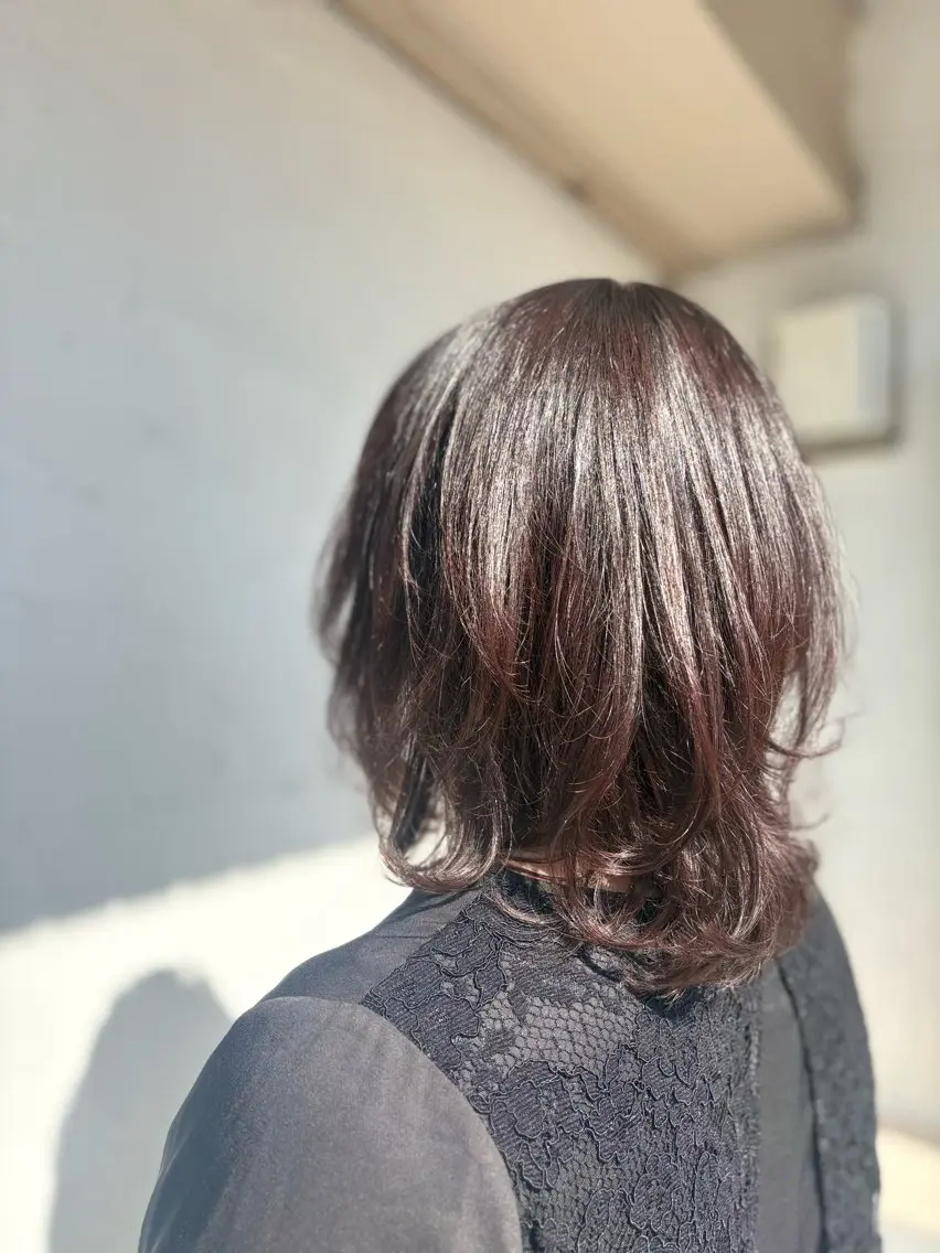 ミディアム カラー アッシュ カット ヘアカラー MASUMI hair&spaのヘアスタイル