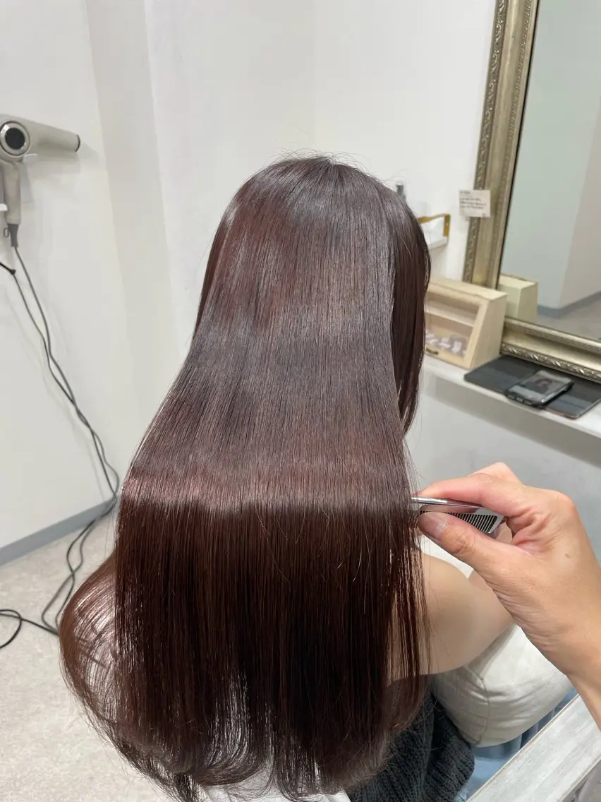 ロング カット ヘアカラー トリートメント 癖解消✨️シルク 矯正💎DAIKIのヘアスタイル