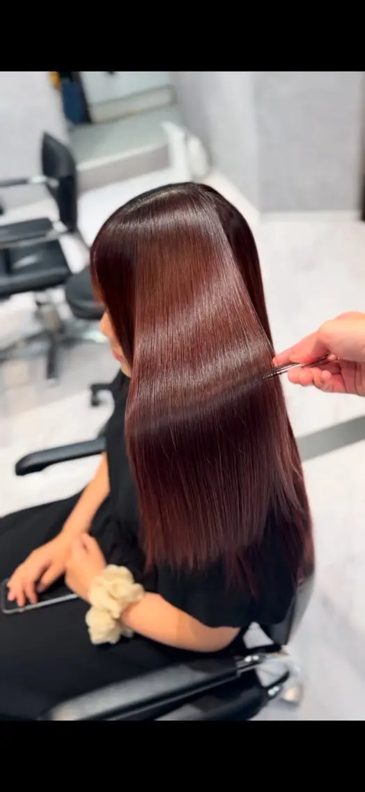 ロング カラー 縮毛矯正 野村颯汰 カットモデル募集中のヘアスタイル