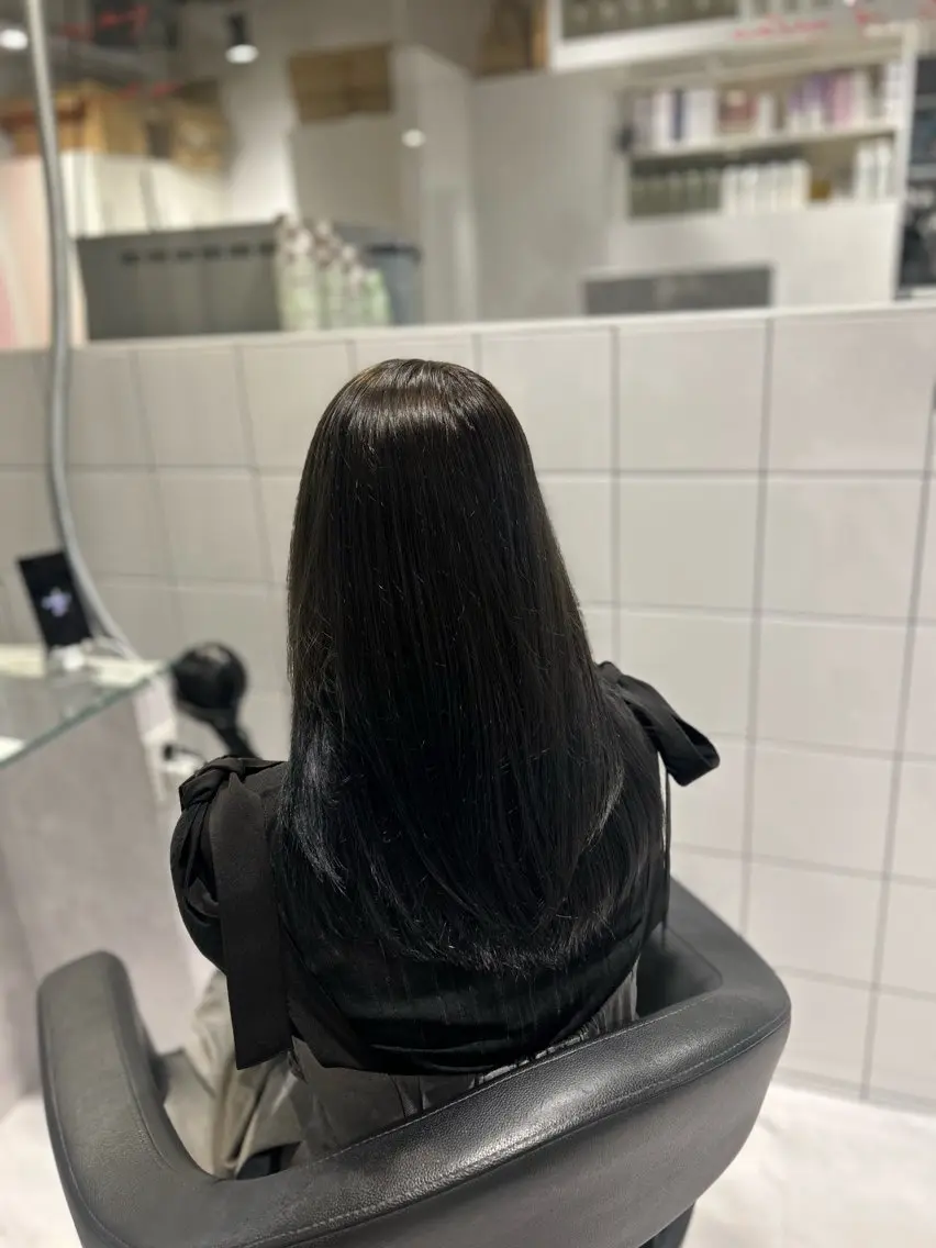 ロング カラー ヘアカラー トリートメント 表参道/透明感カラー /暗髪/ジュキヤのヘアスタイル