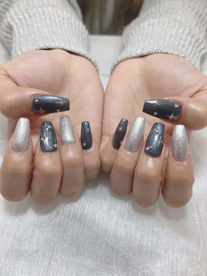 ネイル アートネイル フラッシュネイル フレンチネイル ガラスフレンチ グラデーション M2beauty Renaのネイルデザイン