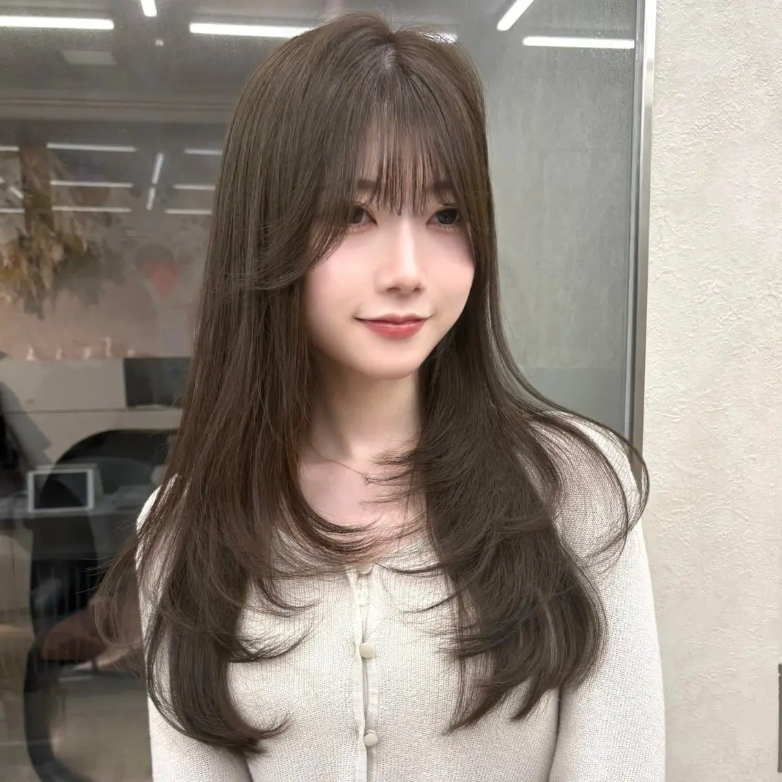 ロング ハッシュカット ハイレイヤー 韓国風ヘア レイヤーカット カット Yuta✂︎ 韓国レイヤー🪽のヘアスタイル