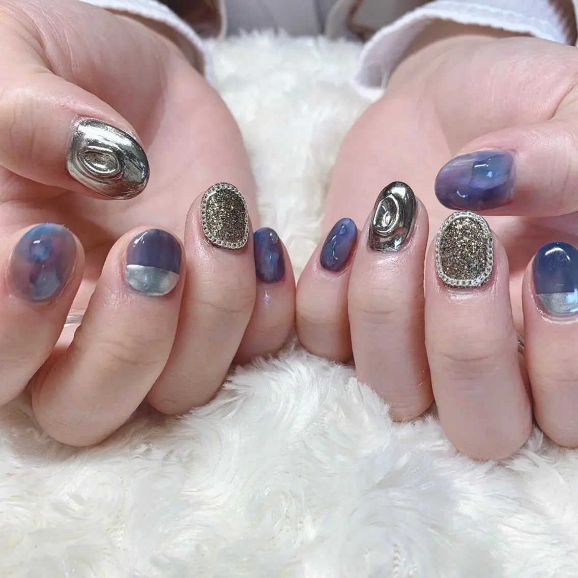 カラー ネイル ハンドネイル Cozy_ ilumのネイルデザイン