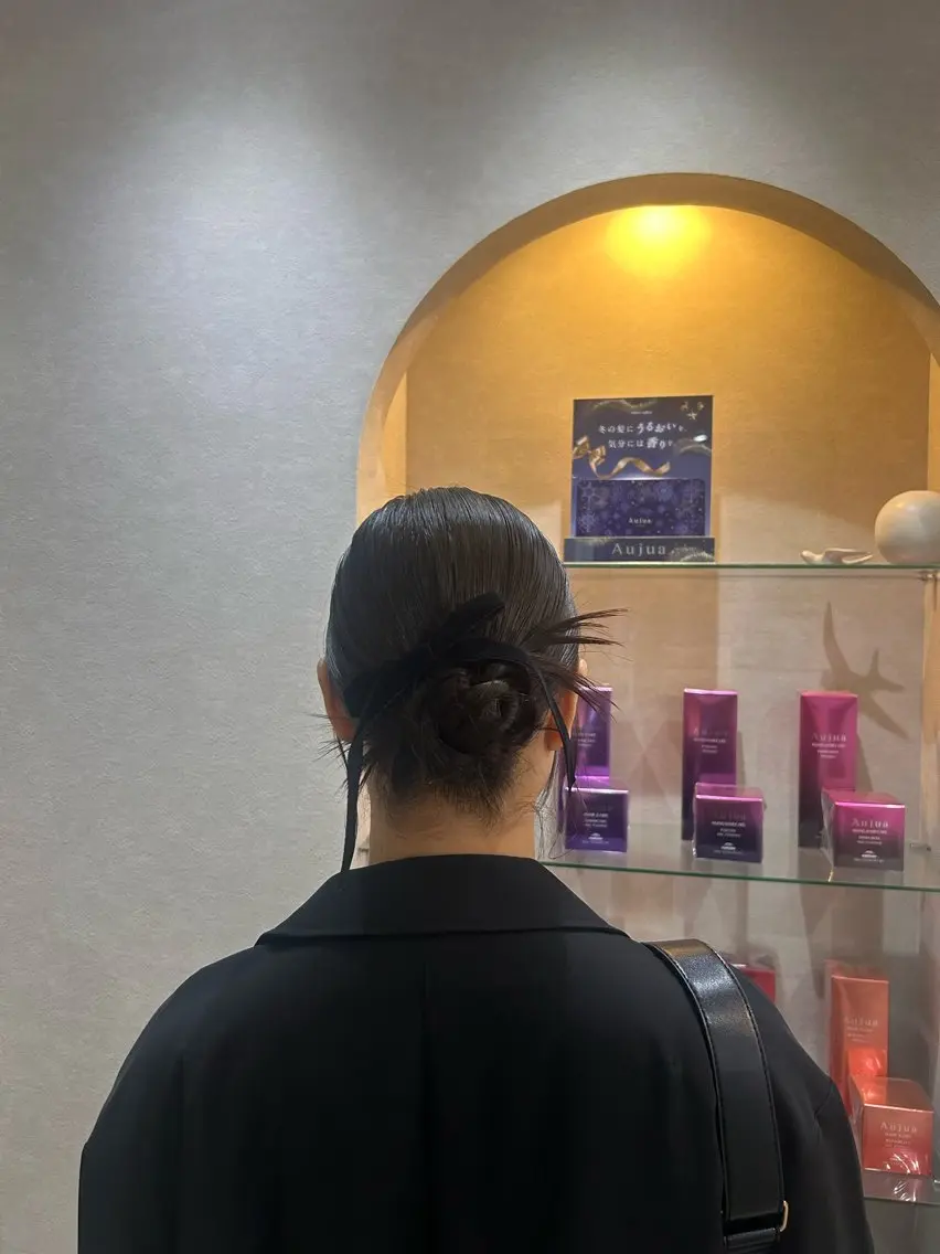 セミロング ヘアセット 斉藤 結のヘアスタイル