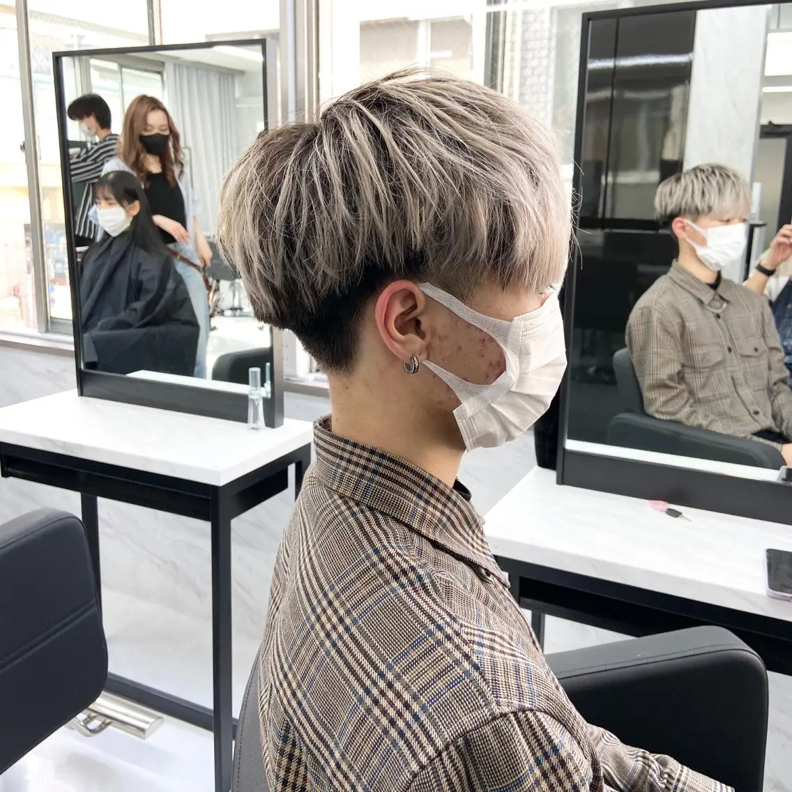 ショート カラー メンズ メンズハイトーン ハイトーンカラー ヘアカラー トリートメント メンズ特化/ マンツーマン/Ryuのヘアスタイル
