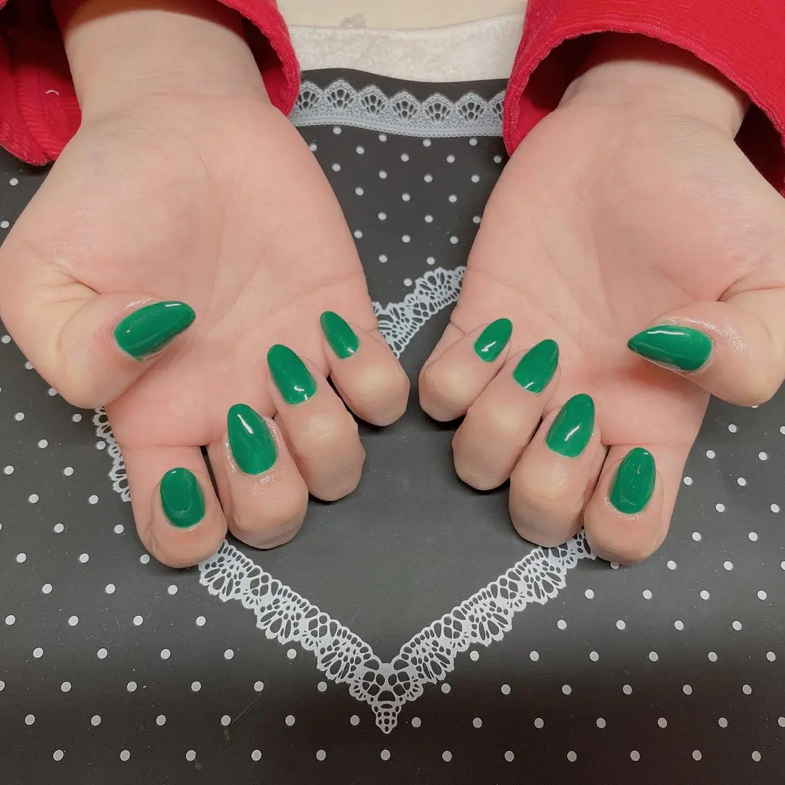ネイル グリーン ワンカラーネイル 春ネイル その他(ネイル) エン Nail salonのネイルデザイン